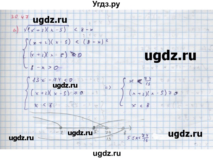 ГДЗ (Решебник к задачнику) по алгебре 11 класс (Учебник, Задачник ) Мордкович А.Г. / § 30 номер / 30.47
