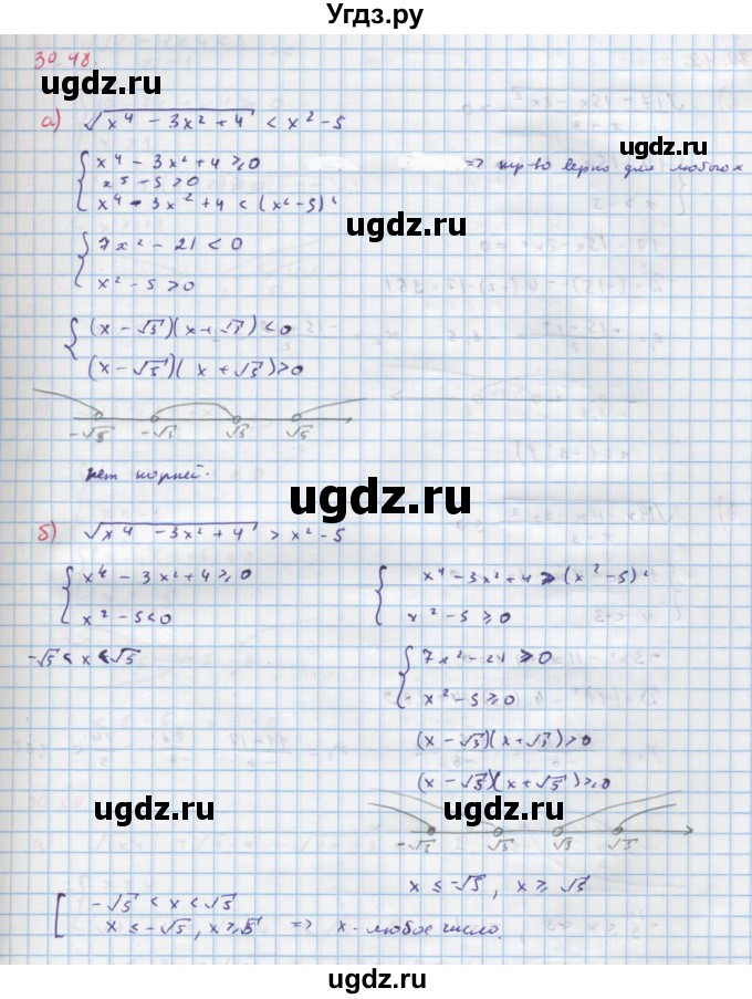 ГДЗ (Решебник к задачнику) по алгебре 11 класс (Учебник, Задачник ) Мордкович А.Г. / § 30 номер / 30.48