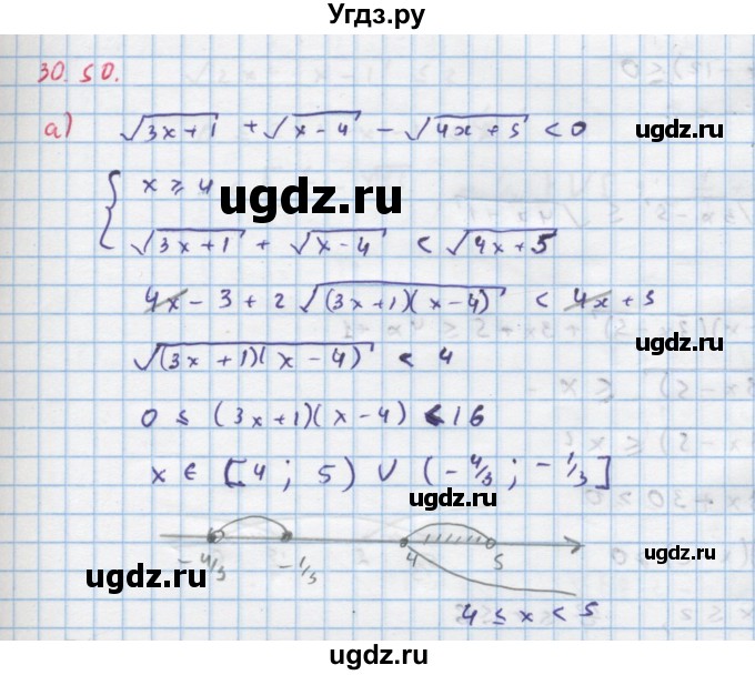 ГДЗ (Решебник к задачнику) по алгебре 11 класс (Учебник, Задачник ) Мордкович А.Г. / § 30 номер / 30.50
