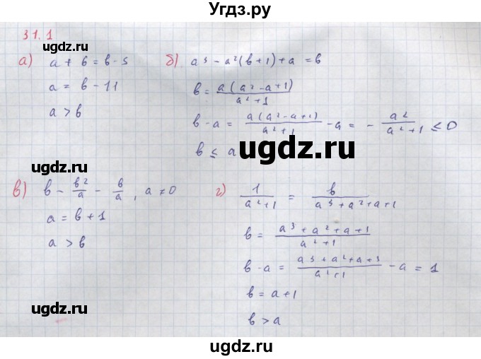 ГДЗ (Решебник к задачнику) по алгебре 11 класс (Учебник, Задачник ) Мордкович А.Г. / § 31 номер / 31.1