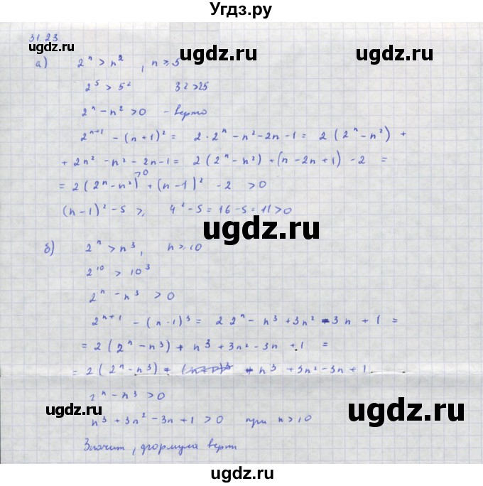 ГДЗ (Решебник к задачнику) по алгебре 11 класс (Учебник, Задачник ) Мордкович А.Г. / § 31 номер / 31.23
