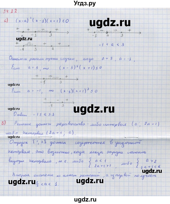 ГДЗ (Решебник к задачнику) по алгебре 11 класс (Учебник, Задачник ) Мордкович А.Г. / § 34 номер / 34.22