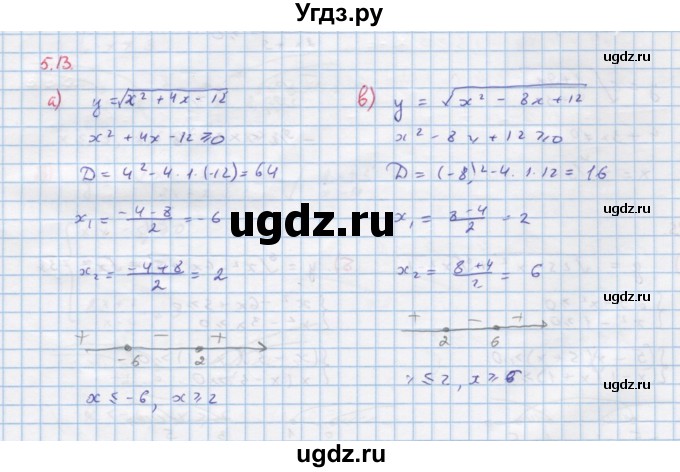 ГДЗ (Решебник к задачнику) по алгебре 11 класс (Учебник, Задачник ) Мордкович А.Г. / § 5 номер / 5.13