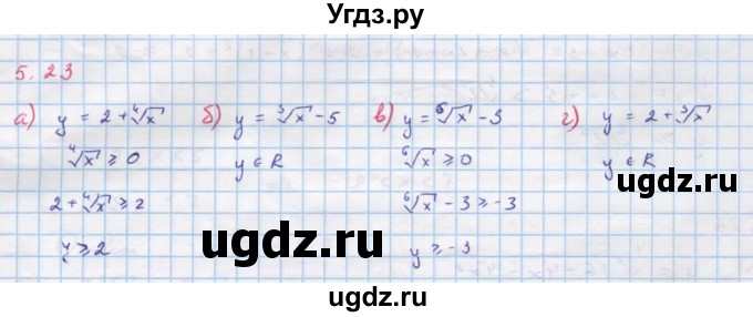 ГДЗ (Решебник к задачнику) по алгебре 11 класс (Учебник, Задачник ) Мордкович А.Г. / § 5 номер / 5.23