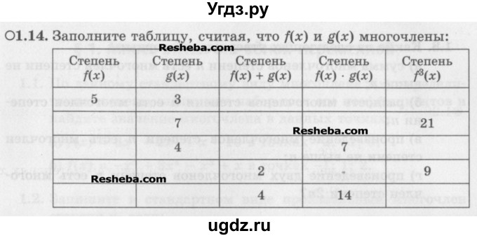 ГДЗ (Задачник) по алгебре 11 класс (Учебник, Задачник ) Мордкович А.Г. / § 1 номер / 1.14
