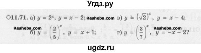 ГДЗ (Задачник) по алгебре 11 класс (Учебник, Задачник ) Мордкович А.Г. / § 11 номер / 11.71