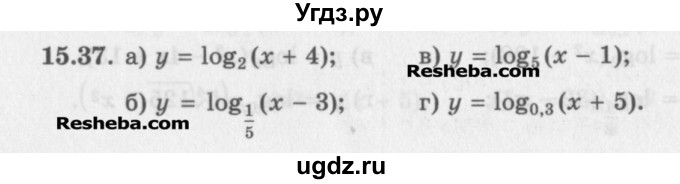 ГДЗ (Задачник) по алгебре 11 класс (Учебник, Задачник ) Мордкович А.Г. / § 15 номер / 15.37