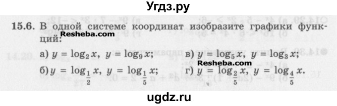 ГДЗ (Задачник) по алгебре 11 класс (Учебник, Задачник ) Мордкович А.Г. / § 15 номер / 15.6