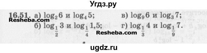 ГДЗ (Задачник) по алгебре 11 класс (Учебник, Задачник ) Мордкович А.Г. / § 16 номер / 16.51