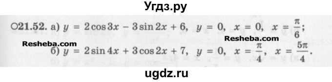 ГДЗ (Задачник) по алгебре 11 класс (Учебник, Задачник ) Мордкович А.Г. / § 21 номер / 21.52