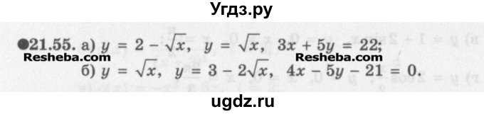 ГДЗ (Задачник) по алгебре 11 класс (Учебник, Задачник ) Мордкович А.Г. / § 21 номер / 21.55