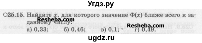 ГДЗ (Задачник) по алгебре 11 класс (Учебник, Задачник ) Мордкович А.Г. / § 25 номер / 25.15