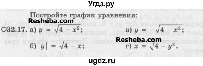 ГДЗ (Задачник) по алгебре 11 класс (Учебник, Задачник ) Мордкович А.Г. / § 32 номер / 32.17