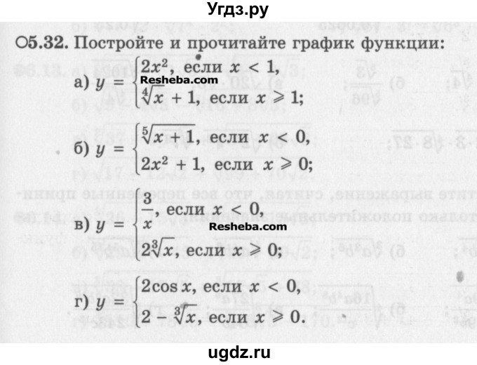 ГДЗ (Задачник) по алгебре 11 класс (Учебник, Задачник ) Мордкович А.Г. / § 5 номер / 5.32