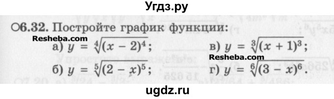 ГДЗ (Задачник) по алгебре 11 класс (Учебник, Задачник ) Мордкович А.Г. / § 6 номер / 6.32