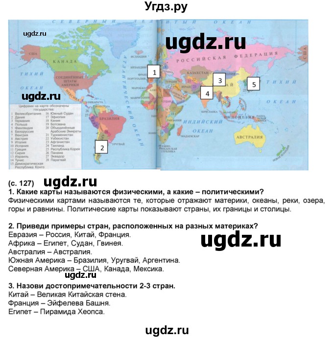 ГДЗ (Решебник №1) по окружающему миру 2 класс А.А. Плешаков / часть 2. страница номер / 127(продолжение 2)