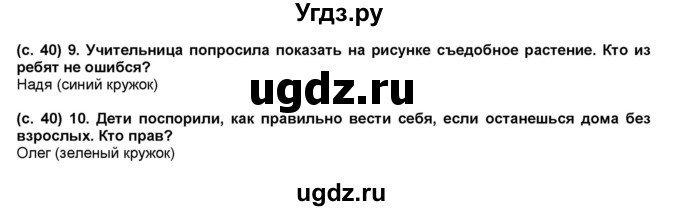 ГДЗ (Решебник №1) по окружающему миру 2 класс А.А. Плешаков / часть 2. страница номер / 40