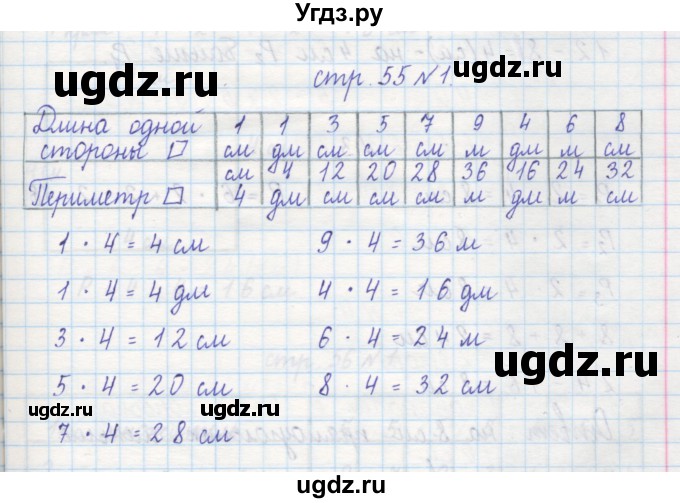 ГДЗ (Решебник) по математике 2 класс (рабочая тетрадь) Захарова О.А. / часть 1. страница / 55
