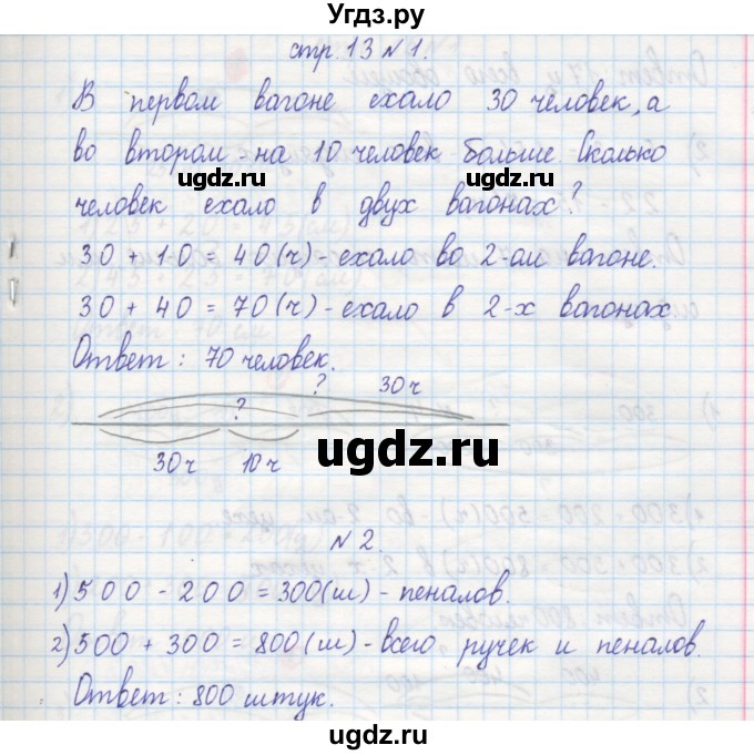 ГДЗ (Решебник) по математике 2 класс (рабочая тетрадь) Захарова О.А. / часть 2. страница / 13