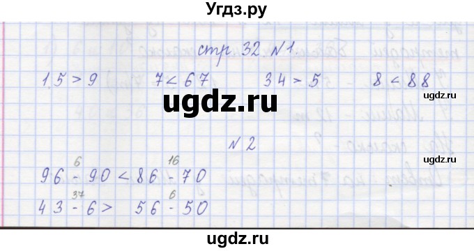 ГДЗ (Решебник) по математике 2 класс (рабочая тетрадь) Захарова О.А. / часть 1. страница / 32