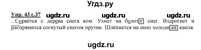 ГДЗ (Решебник) по русскому языку 4 класс (рабочая тетрадь) Песняева Н.А. / часть 1. упражнение / 43