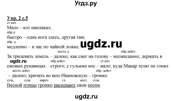 ГДЗ (Решебник) по русскому языку 4 класс (рабочая тетрадь) Песняева Н.А. / часть 2. упражнение / 2