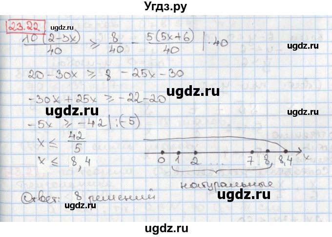 ГДЗ (Решебник) по алгебре 8 класс Мерзляк А.Г. / § 23 / 23.22