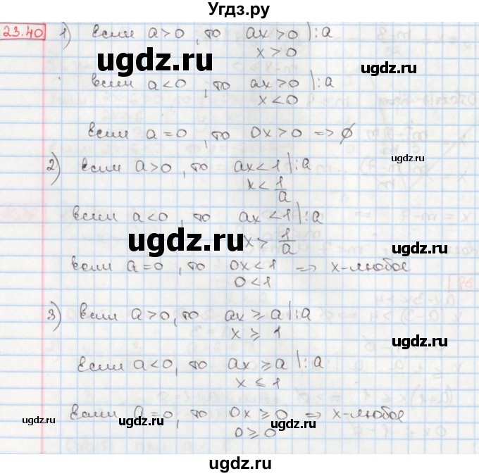ГДЗ (Решебник) по алгебре 8 класс Мерзляк А.Г. / § 23 / 23.40