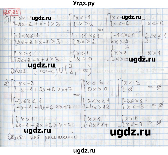 ГДЗ (Решебник) по алгебре 8 класс Мерзляк А.Г. / § 25 / 25.25