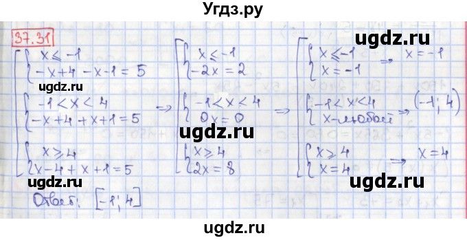 ГДЗ (Решебник) по алгебре 8 класс Мерзляк А.Г. / § 37 / 37.31