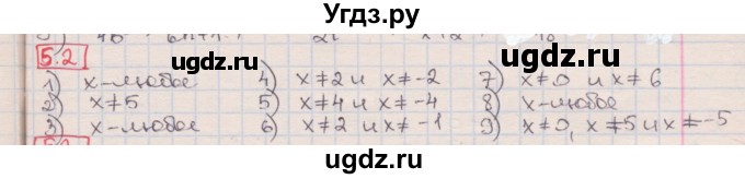 ГДЗ (Решебник) по алгебре 8 класс Мерзляк А.Г. / § 5 / 5.2