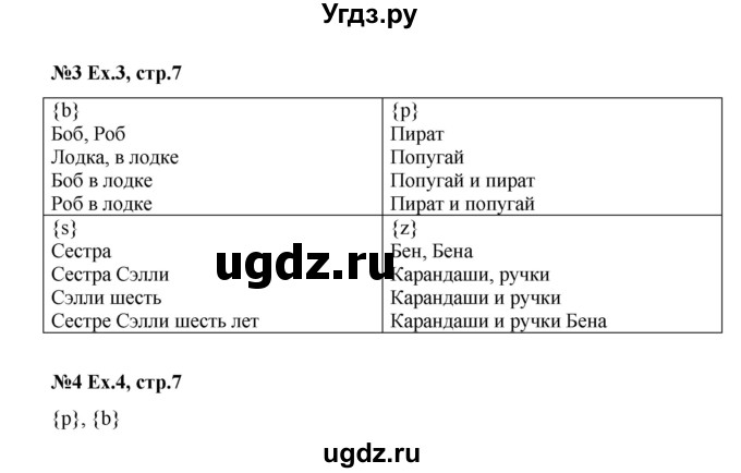 ГДЗ (Решебник) по английскому языку 2 класс Комарова Ю.А. / страница / 7