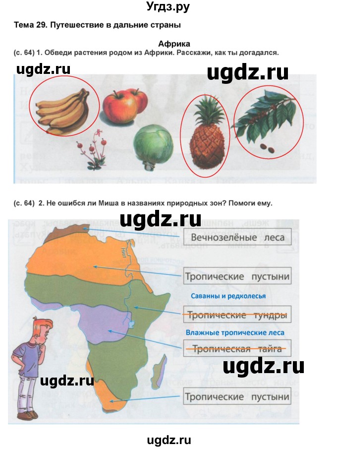 ГДЗ (Решебник) по окружающему миру 2 класс (рабочая тетрадь) Вахрушев А.А. / страница номер / 64–65