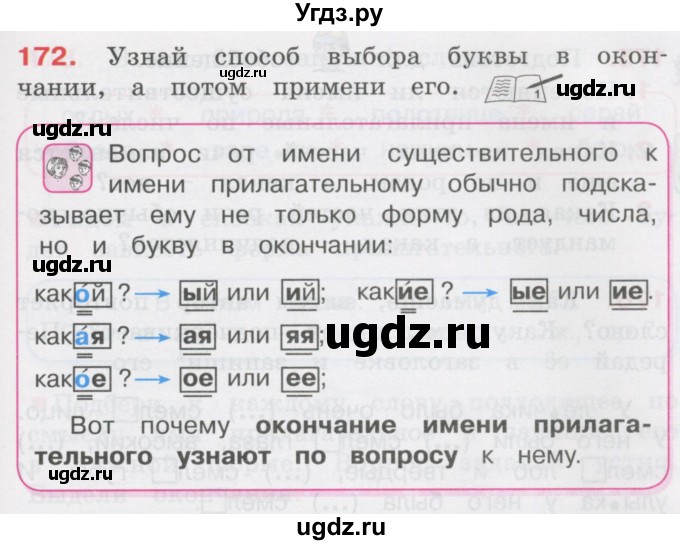 ГДЗ (Учебник) по русскому языку 3 класс М.С. Соловейчик / упражнение / 172