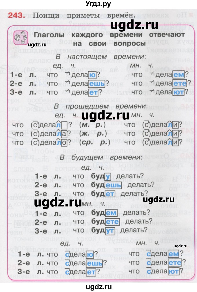 ГДЗ (Учебник) по русскому языку 3 класс М.С. Соловейчик / упражнение / 243