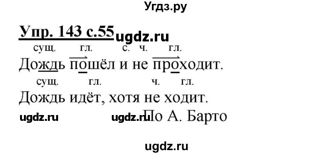 ГДЗ (Решебник) по русскому языку 3 класс М.С. Соловейчик / упражнение / 143