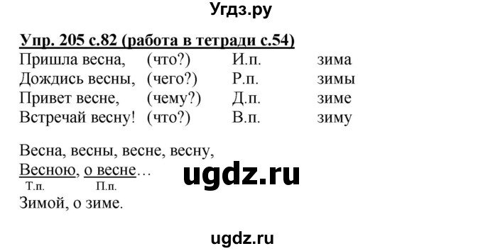 ГДЗ (Решебник) по русскому языку 3 класс М.С. Соловейчик / упражнение / 205