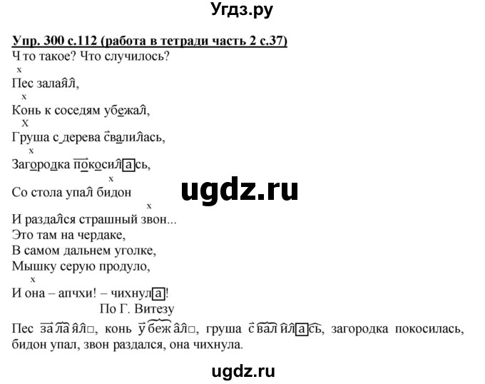 ГДЗ (Решебник) по русскому языку 3 класс М.С. Соловейчик / упражнение / 300