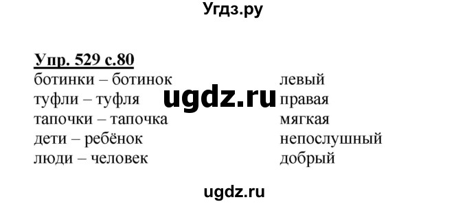 ГДЗ (Решебник) по русскому языку 3 класс М.С. Соловейчик / упражнение / 529