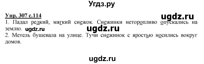 ГДЗ (Решебник) по русскому языку 3 класс М.С. Соловейчик / упражнение / 307