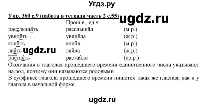 ГДЗ (Решебник) по русскому языку 3 класс М.С. Соловейчик / упражнение / 360
