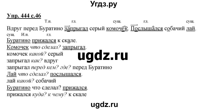 ГДЗ (Решебник) по русскому языку 3 класс М.С. Соловейчик / упражнение / 444