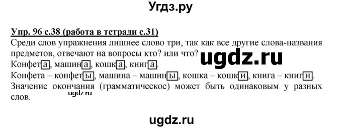 ГДЗ (Решебник) по русскому языку 3 класс М.С. Соловейчик / упражнение / 96