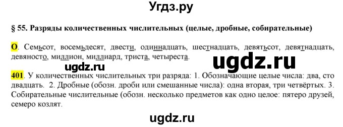 ГДЗ (Решебник к учебнику 2016) по русскому языку 6 класс Рыбченкова Л.М. / упражнение / 401