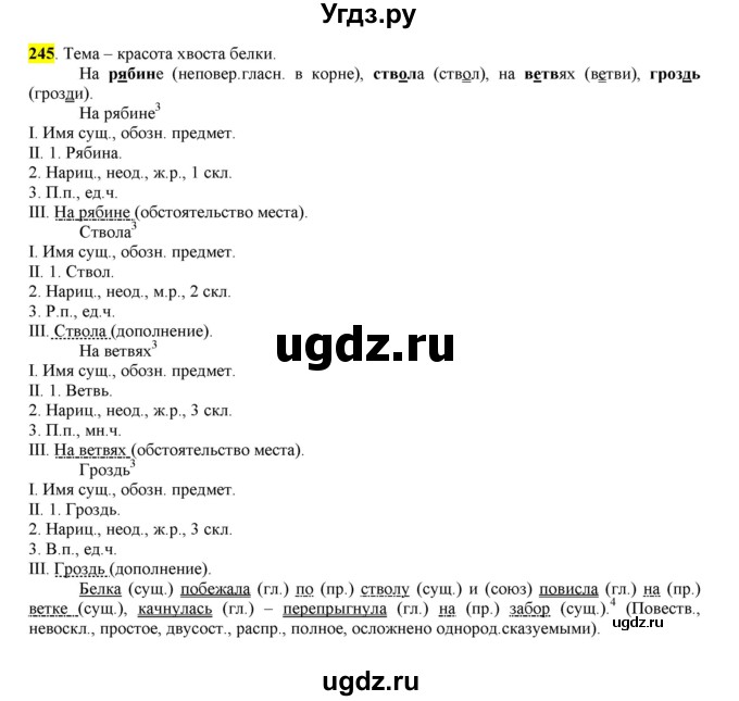 ГДЗ (Решебник к учебнику 2016) по русскому языку 6 класс Рыбченкова Л.М. / упражнение / 245(продолжение 2)