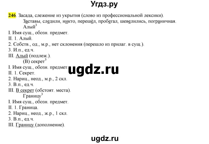 ГДЗ (Решебник к учебнику 2016) по русскому языку 6 класс Рыбченкова Л.М. / упражнение / 246
