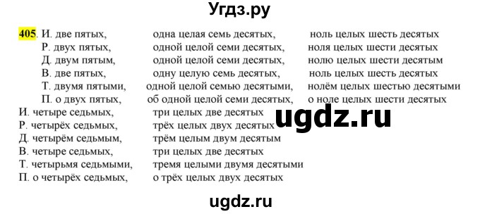 ГДЗ (Решебник к учебнику 2016) по русскому языку 6 класс Рыбченкова Л.М. / упражнение / 405