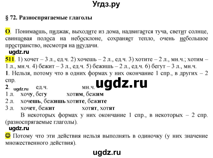 ГДЗ (Решебник к учебнику 2016) по русскому языку 6 класс Рыбченкова Л.М. / упражнение / 511
