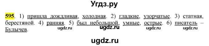 ГДЗ (Решебник к учебнику 2016) по русскому языку 6 класс Рыбченкова Л.М. / упражнение / 595