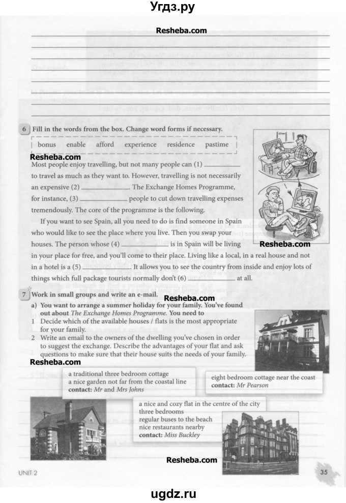 ГДЗ (Учебник) по английскому языку 10 класс (рабочая тетрадь №1) Биболетова М.З. / страница номер / 35